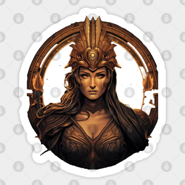 Athena Goddess of War in Ancient Greece Sticker by Kawaii Cuties